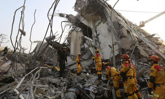 Число жертв землетрясения на Тайване достигло 108 человек
