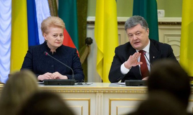 Украинский производитель мог бы заходить на рынки ЕС через Литву, - Порошенко