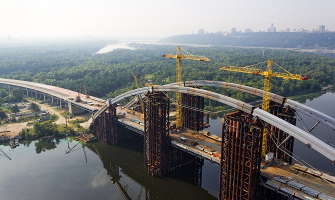 Немцы назвали стоимость достройки Подольского моста в Киеве