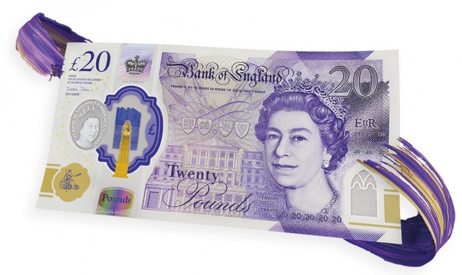 Банк Англии показал новую 20-фунтовую купюру из пластика