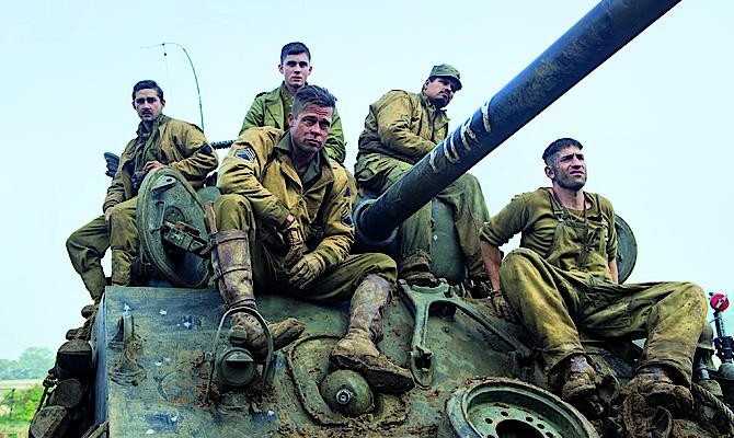 В прокат выходит военная драма «Ярость», в которой Брэд Питт два с лишним часа разъезжает на танке