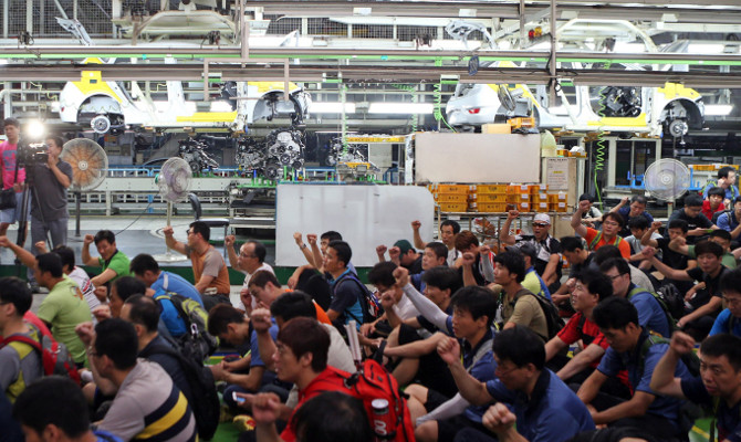 Один день забастовки рабочих стоил Hyundai $39 млн