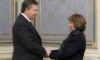 Янукович проводит встречу с главой дипломатии ЕС