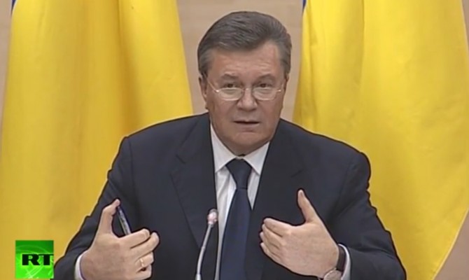 Я удивлен молчанием Путина, - Янукович