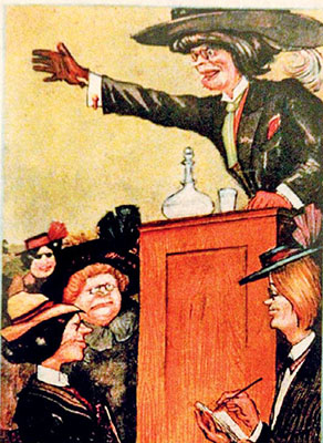 Сто лет назад в обществе высмеивали супружескую неверность, пьянство и приобретающий популярность феминизм