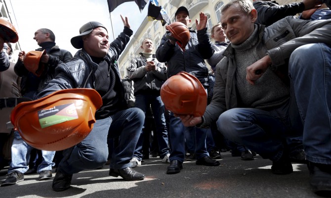 В Киеве начались задержания митингующих шахтеров