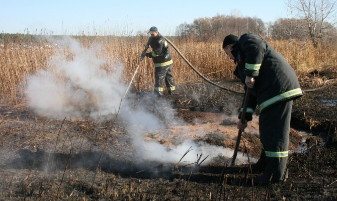 Число очагов возгорания торфяников под Киевом увеличилось с трех до пяти