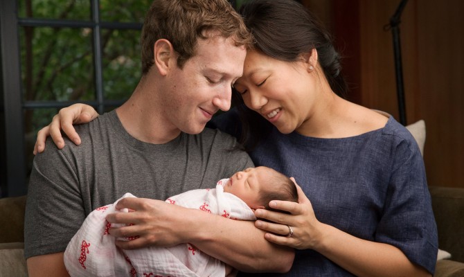 После рождения дочери Цукерберг откажется от 99% акций Facebook