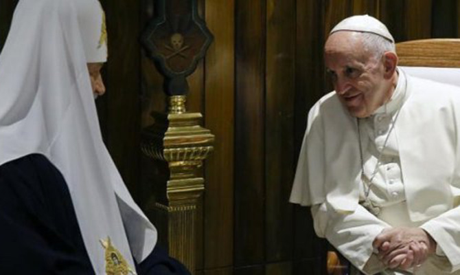 Киевский Патриархат осудил совместную декларацию Папы Франциска и Кирилла