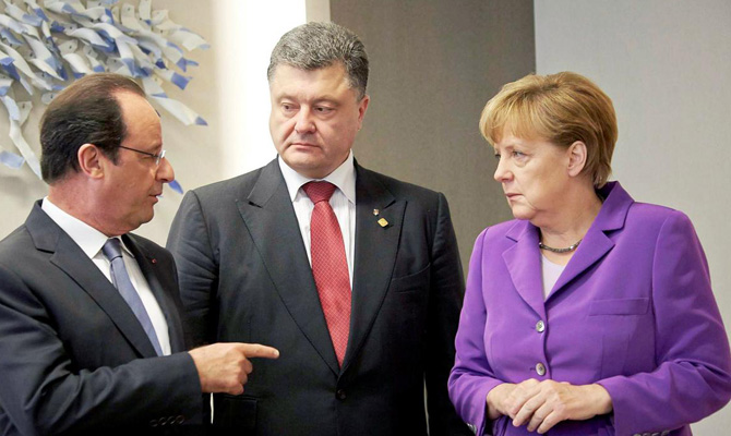 Порошенко встретится с Меркель и Олландом в Брюсселе