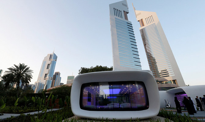 В Дубае открыли первый в мире напечатанный на 3D-принтере офис