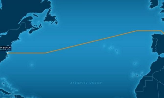 Facebook и Microsoft проложат кабель по дну Атлантики