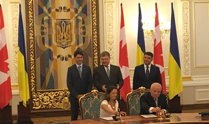 Украина и Канада подписали соглашение о ЗСТ