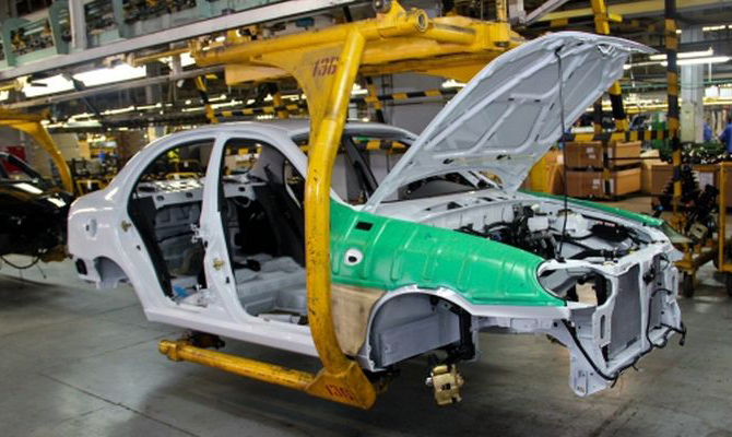 Автопроизводство в Украине упало на 57%