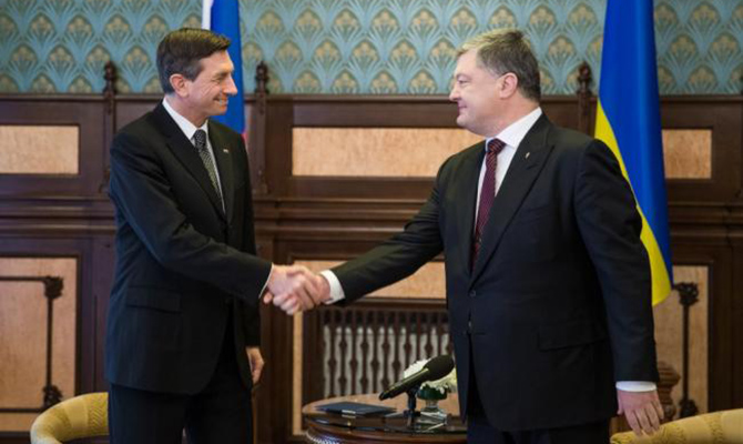 Порошенко и глава Словении договорились усилить сотрудничество между странами