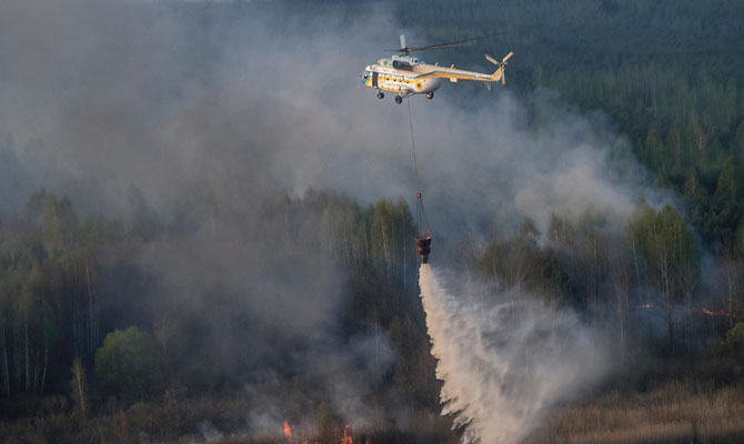 Спасатели ликвидировали пожар в зоне Чернобыльской АЭС