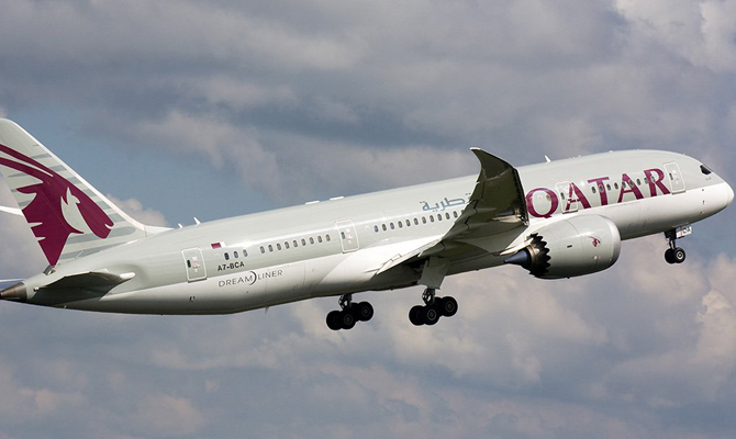 С 28 августа Qatar Airways начнет полеты в Украину
