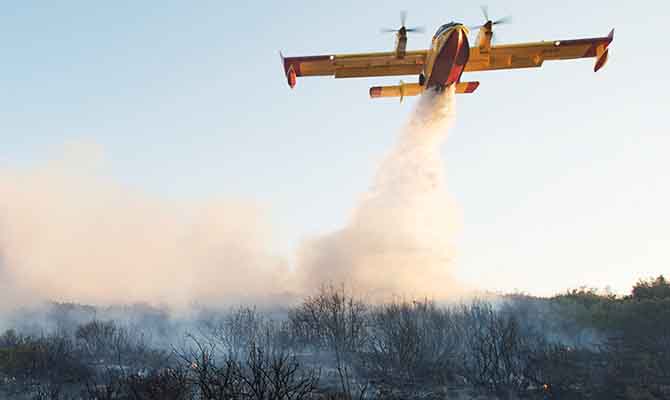 Украина направила в Грузию самолет ГСЧС для тушения лесных пожаров в горной местности