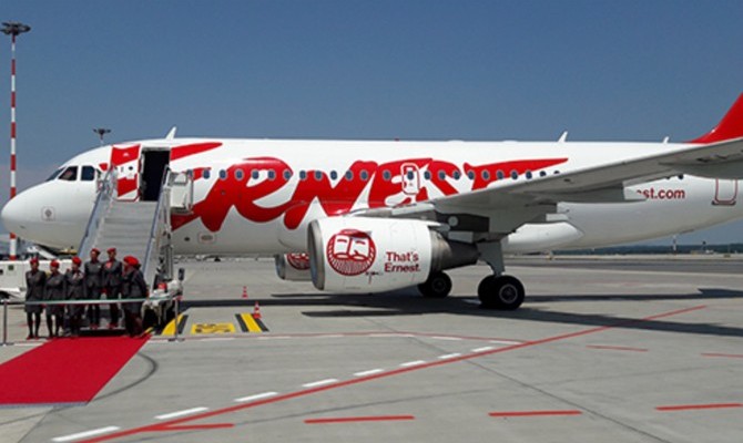 Ernest Airlines начнет летать из Киева и Львова в Италию