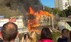 В Киеве масштабный пожар на рынке Колибрис