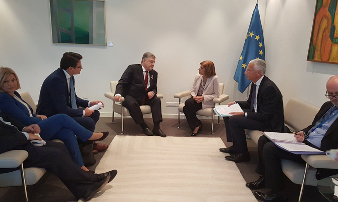 Порошенко провел встречу с главой ПАСЕ Кириакидес