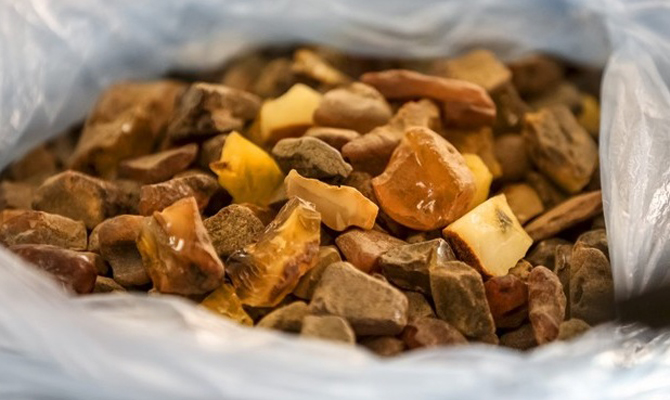 В Ровно суд арестовал 1 тонну янтаря стоимостью в 10 млн грн