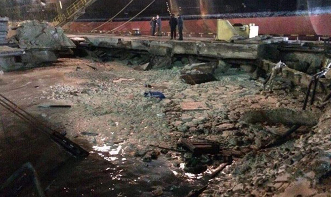 В одесском порту Южный обрушился причал