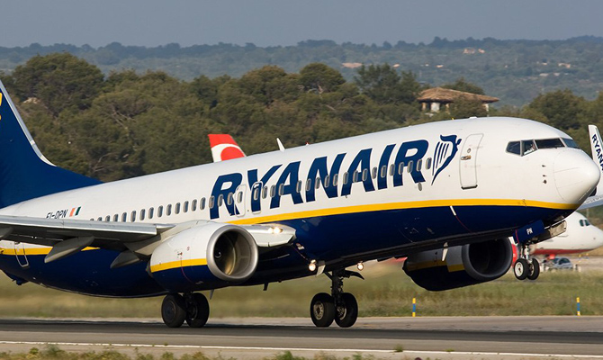 Ryanair увеличила прибыль на 12% за квартал