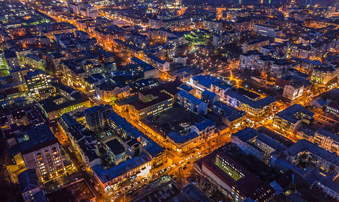 Фотографии Киева, снятые с помощью дрона