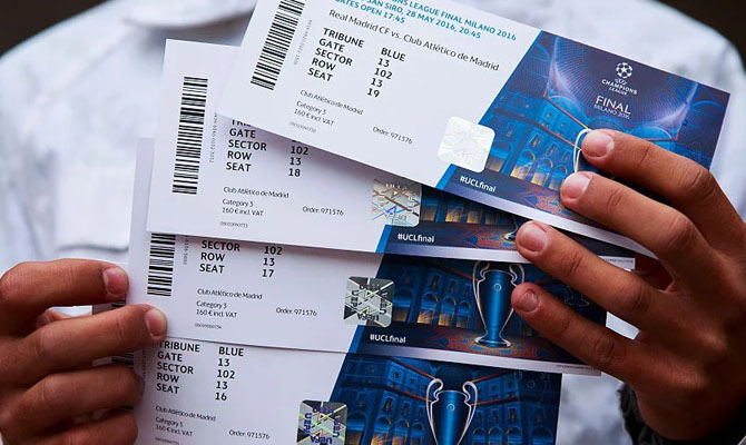 Рада ввела штрафы за перепродажу билетов на финал Лиги чемпионов
