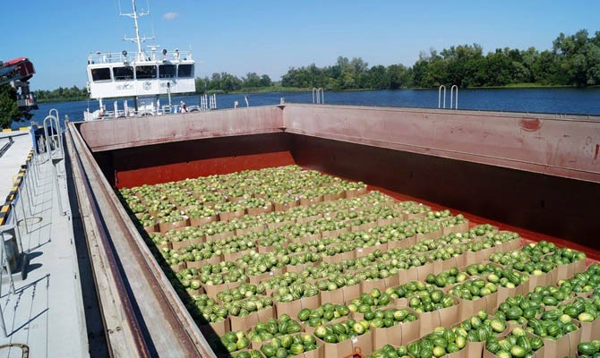 В Киев прибыла первая партия херсонских арбузов