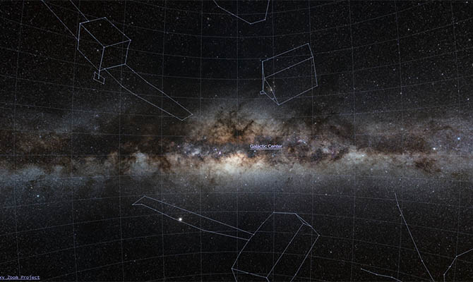 NASA показало интерактивную карту с новыми созвездиями