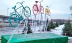 В Киеве вместо велодорожки установили инсталляцию с велосипедами