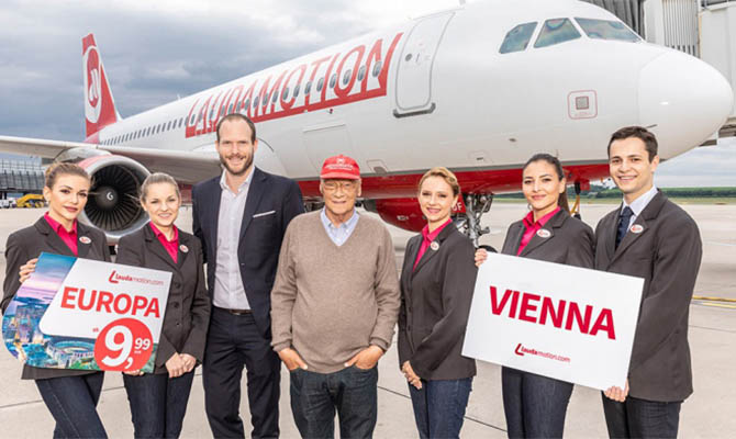 Лоукост Laudamotion начал продавать билеты из Киева в Вену за 9,9 евро