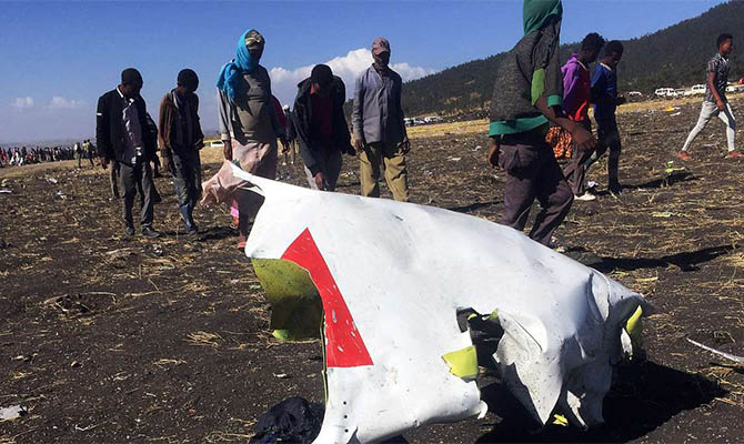 Reuters: при крушении самолета Ethiopian Airlines никто не выжил