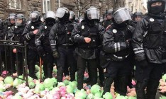 Националисты забросали АП  игрушечными свиньями, протестуя против коррупции
