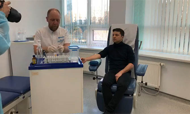 Зеленский обнародовал результат анализа на наркотики «задним числом»