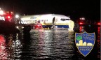В США Boeing 737 после приземления съехал в реку вместе с пассажирами
