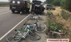 Под Николаевом машина въехала в группу детей-велосипедистов