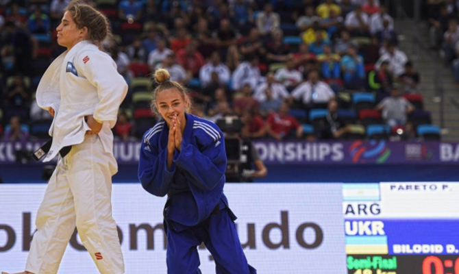 18-летняя украинка Билодид стала двукратной чемпионкой мира по дзюдо
