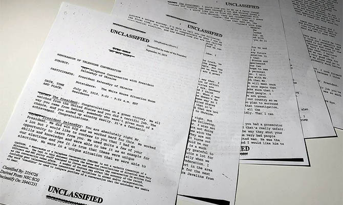 Белый дом обнародовал стенограмму разговора Трампа с Зеленским: обсуждали «дело Байдена»