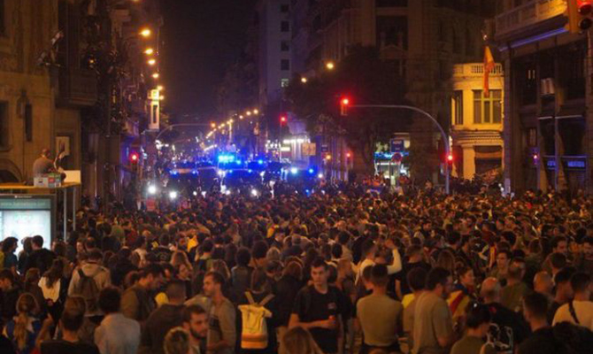 В ходе протестов в Каталонии задержаны 20 человек