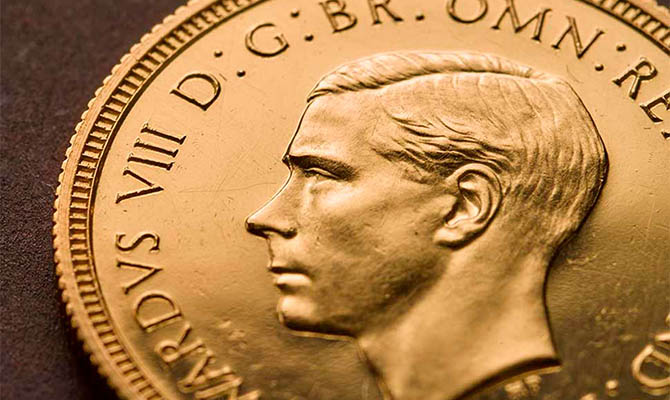 Монету с портретом отрекшегося британского монарха продали за £1 млн