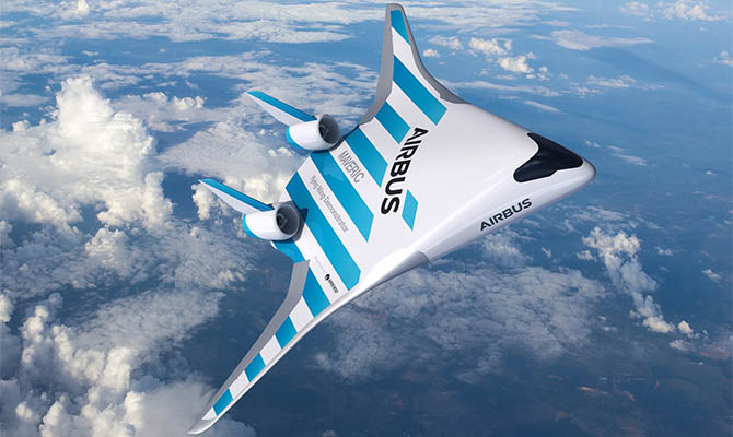 Airbus показал модель самолета будущего