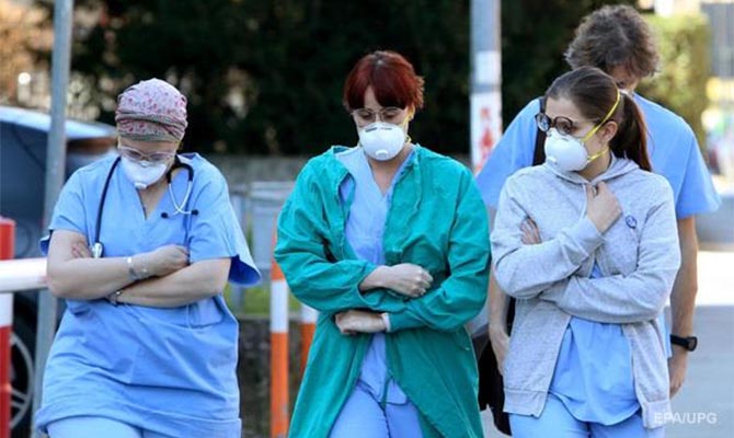 В Италии за сутки от коронавируса умерли 168 человек