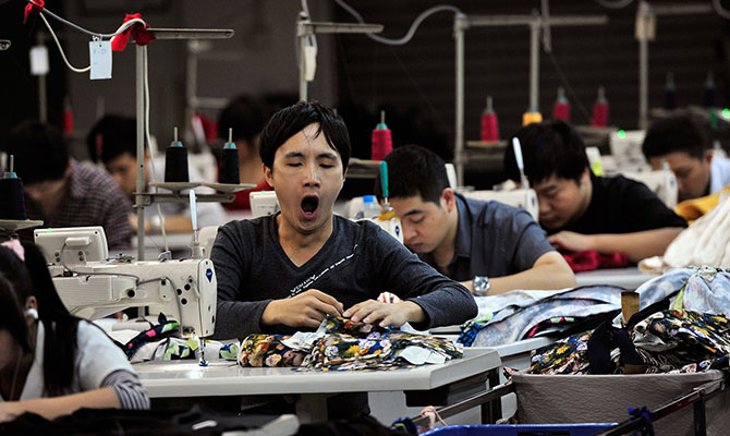 В Китае рухнуло промышленное производство