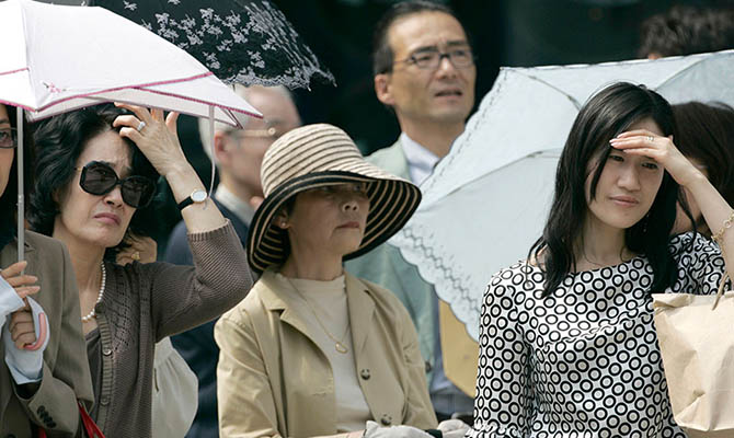 В Токио от жары умерли боле 130 человек