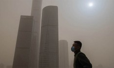 Облако песка Китая накрыло Южную Корею и Японию