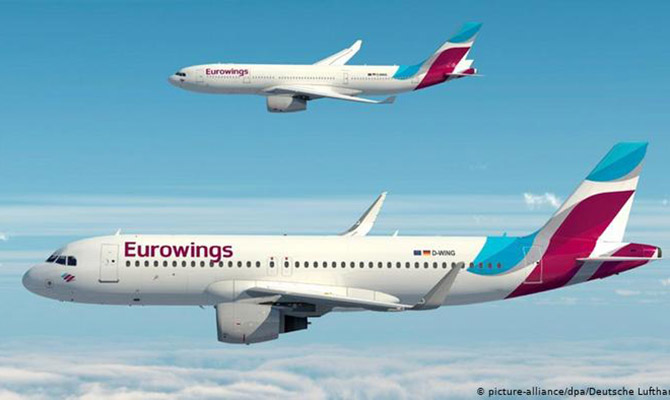 Европейский лоукостер Eurowings с сентября начнет летать в Украину