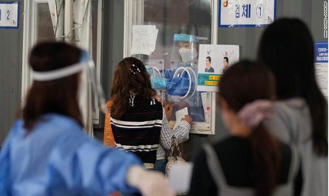 В Южной Корее установили новый антирекорд по числу случаев COVID-19